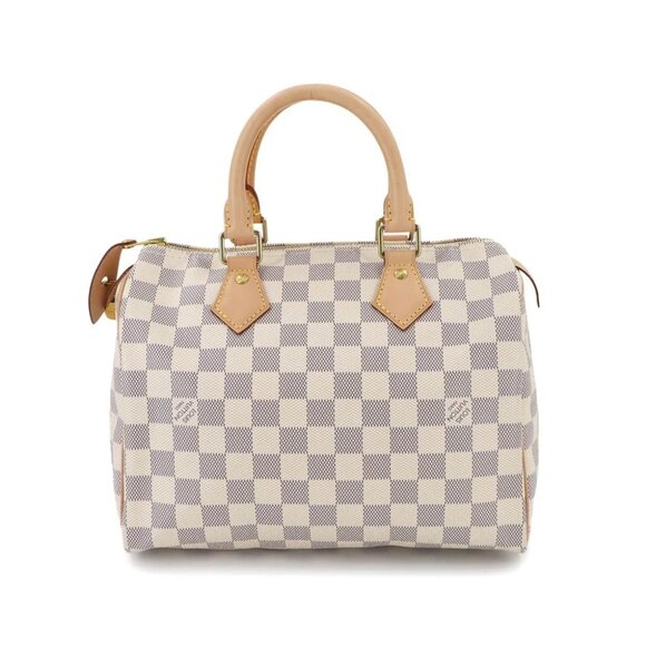 LOUIS VUITTON Damier Azur Speedy 25 Hand Bag N41371 White Purse 90290905 - Picture 1 of 11